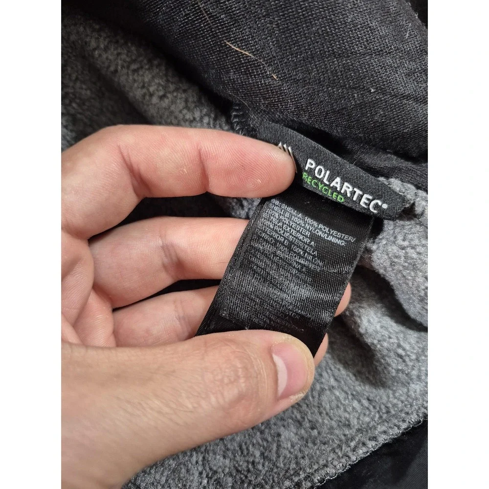 The North Face Denali Jacket Mens Small Gray Black Fleece Full Zip Polartec